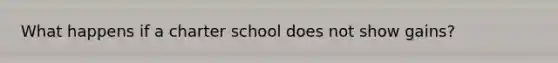 What happens if a charter school does not show gains?