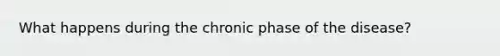 What happens during the chronic phase of the disease?