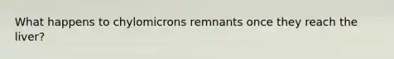 What happens to chylomicrons remnants once they reach the liver?