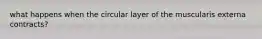 what happens when the circular layer of the muscularis externa contracts?