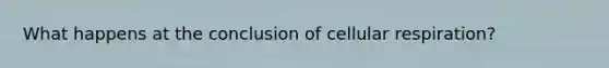 What happens at the conclusion of cellular respiration?