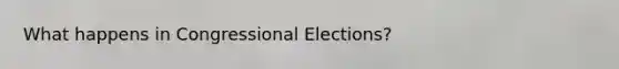 What happens in Congressional Elections?