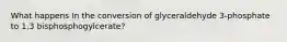 What happens In the conversion of glyceraldehyde 3-phosphate to 1,3 bisphosphogylcerate?