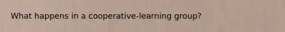 What happens in a cooperative-learning group?