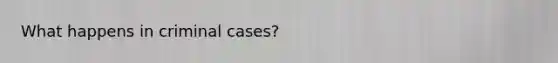 What happens in criminal cases?