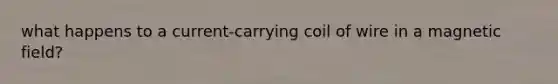 what happens to a current-carrying coil of wire in a magnetic field?