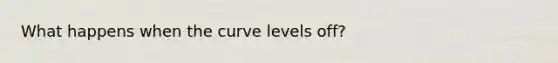 What happens when the curve levels off?