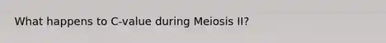 What happens to C-value during Meiosis II?