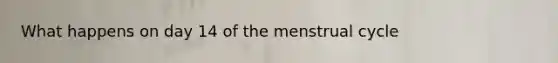 What happens on day 14 of the menstrual cycle