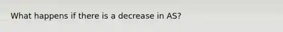 What happens if there is a decrease in AS?