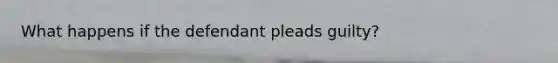 What happens if the defendant pleads guilty?
