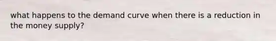 what happens to the demand curve when there is a reduction in the money supply?