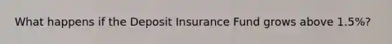 What happens if the Deposit Insurance Fund grows above 1.5%?