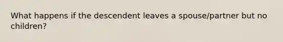 What happens if the descendent leaves a spouse/partner but no children?