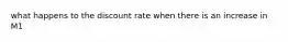 what happens to the discount rate when there is an increase in M1