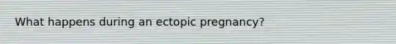 What happens during an ectopic pregnancy?