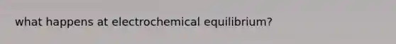 what happens at electrochemical equilibrium?