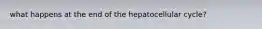 what happens at the end of the hepatocellular cycle?