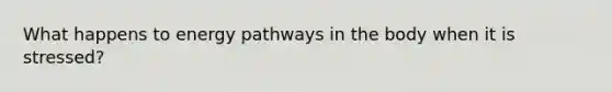 What happens to energy pathways in the body when it is stressed?