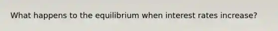 What happens to the equilibrium when interest rates increase?