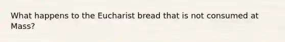 What happens to the Eucharist bread that is not consumed at Mass?