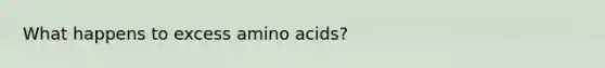 What happens to excess amino acids?