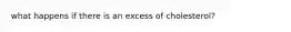 what happens if there is an excess of cholesterol?