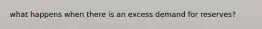 what happens when there is an excess demand for reserves?