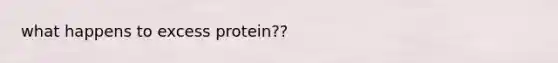 what happens to excess protein??