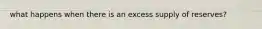 what happens when there is an excess supply of reserves?