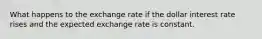 What happens to the exchange rate if the dollar interest rate rises and the expected exchange rate is constant.