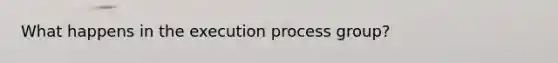 What happens in the execution process group?