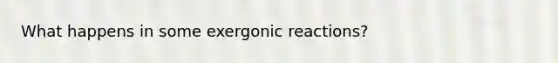 What happens in some exergonic reactions?