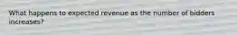 What happens to expected revenue as the number of bidders increases?