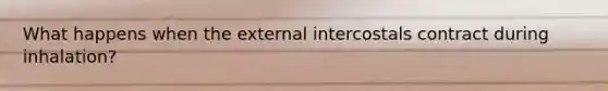 What happens when the external intercostals contract during inhalation?