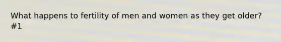 What happens to fertility of men and women as they get older?#1