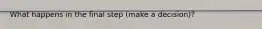 What happens in the final step (make a decision)?