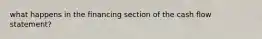 what happens in the financing section of the cash flow statement?