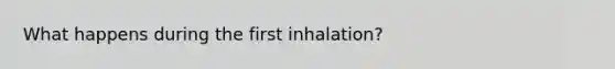 What happens during the first inhalation?