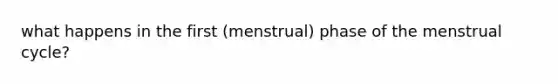 what happens in the first (menstrual) phase of the menstrual cycle?