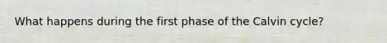 What happens during the first phase of the Calvin cycle?