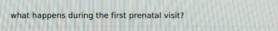 what happens during the first prenatal visit?