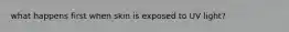what happens first when skin is exposed to UV light?