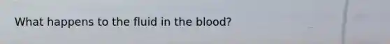 What happens to the fluid in the blood?