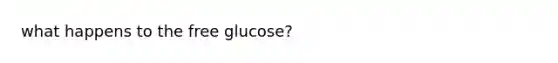 what happens to the free glucose?