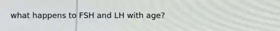 what happens to FSH and LH with age?