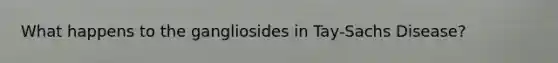 What happens to the gangliosides in Tay-Sachs Disease?
