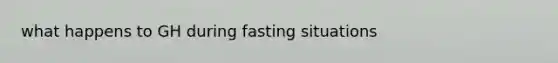 what happens to GH during fasting situations