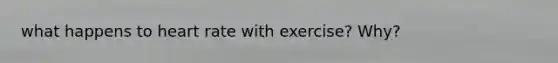 what happens to heart rate with exercise? Why?