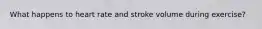 What happens to heart rate and stroke volume during exercise?